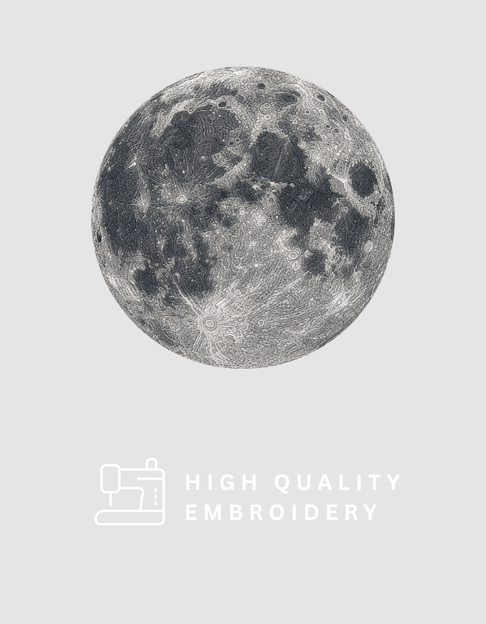 Moon Embroidery Unisex Oversized T-Shirt